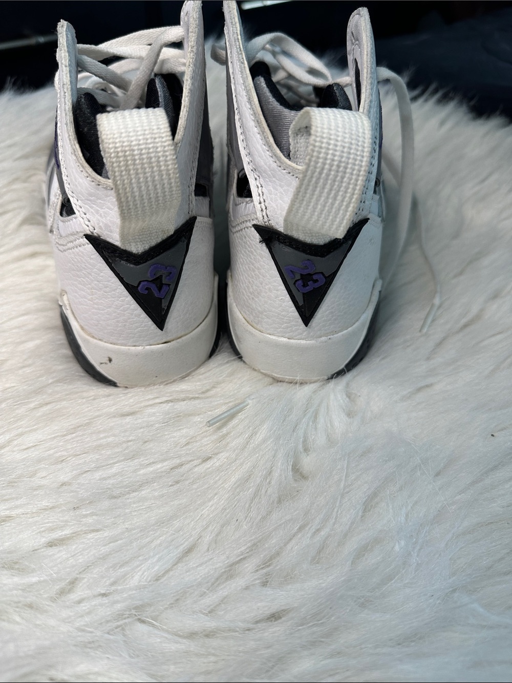 Jordan Kids Gray and White High-Top Sneakers - Picture 3 of 5